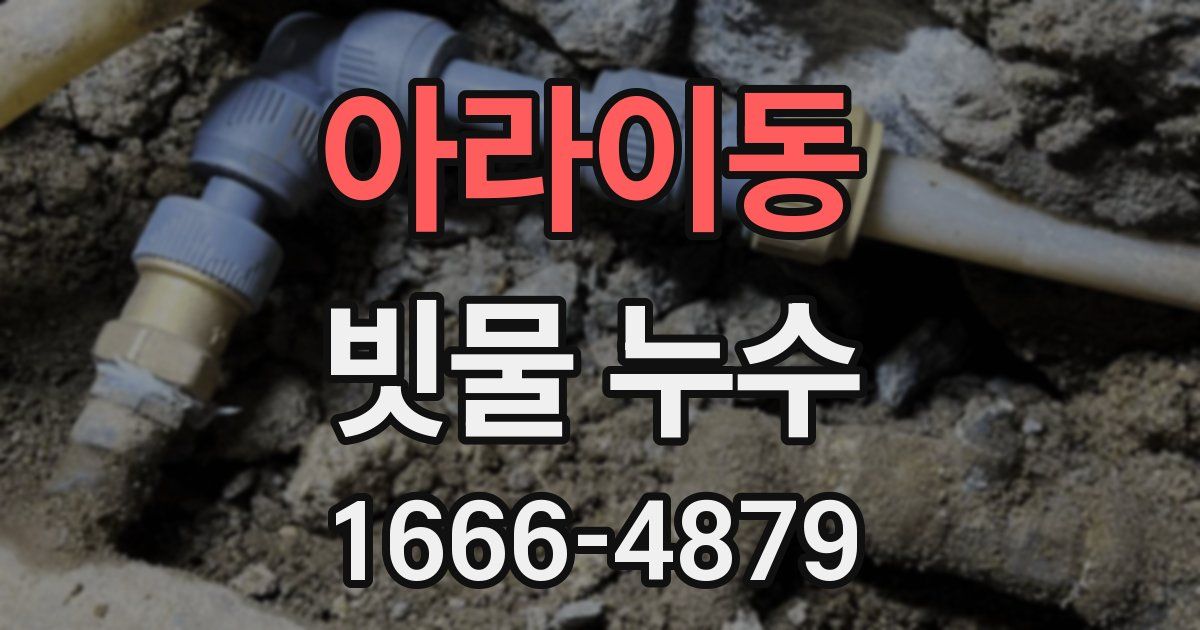 아라이동 빗물 누수