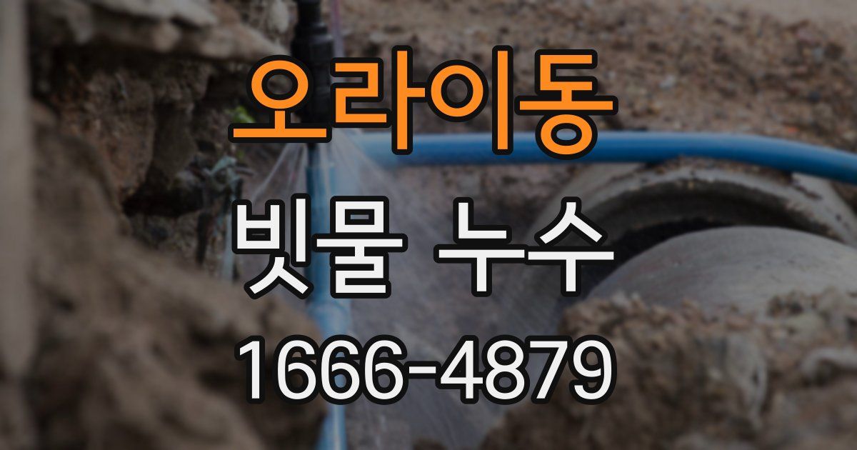 오라이동 빗물 누수