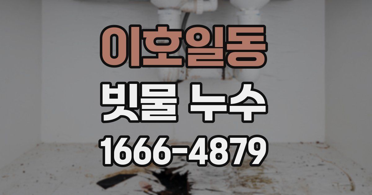 이호일동 빗물 누수