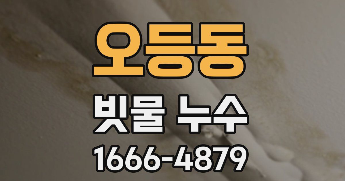 오등동 빗물 누수