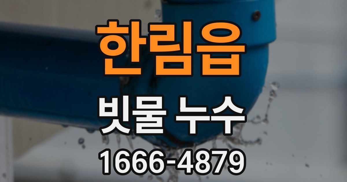 한림읍 빗물 누수