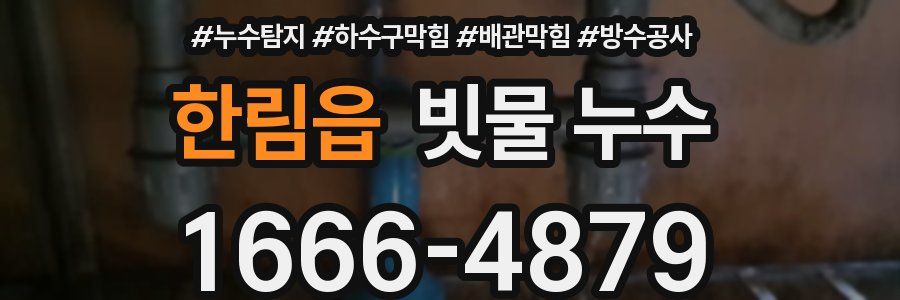 한림읍 빗물 누수