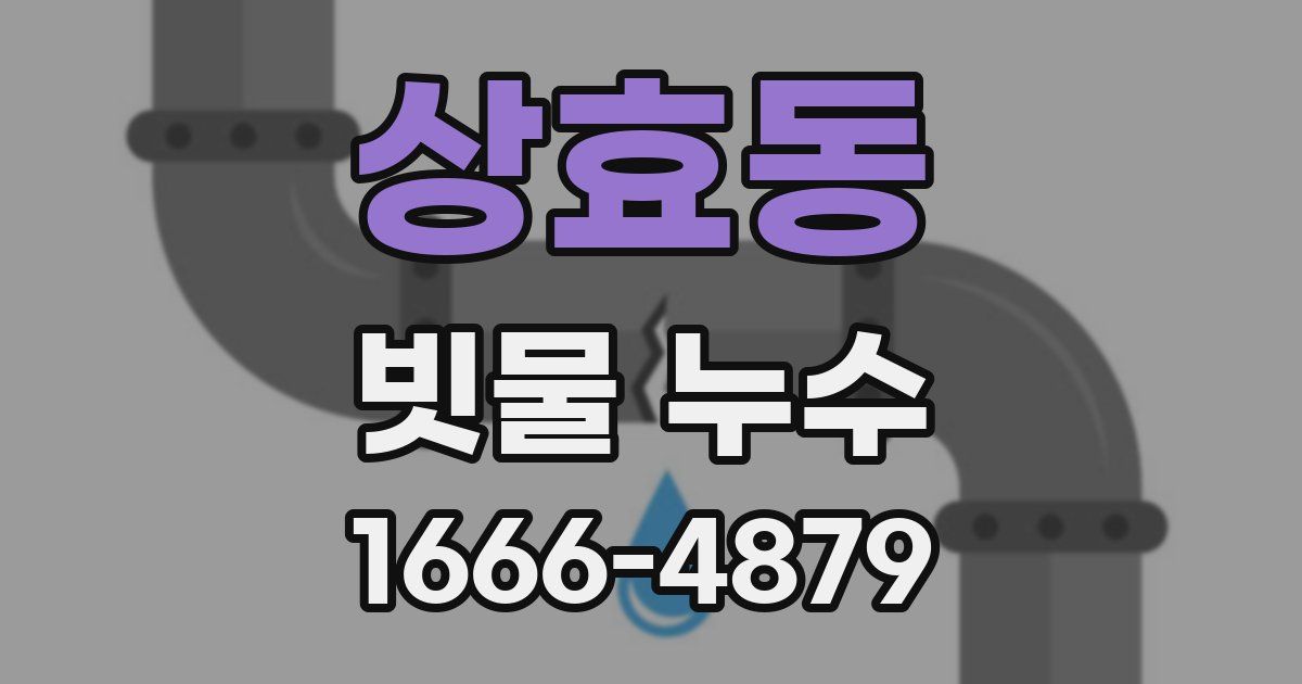 상효동 빗물 누수