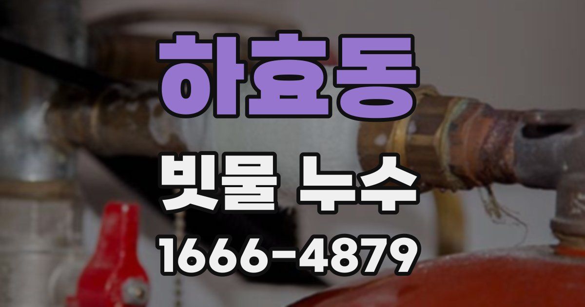 하효동 빗물 누수