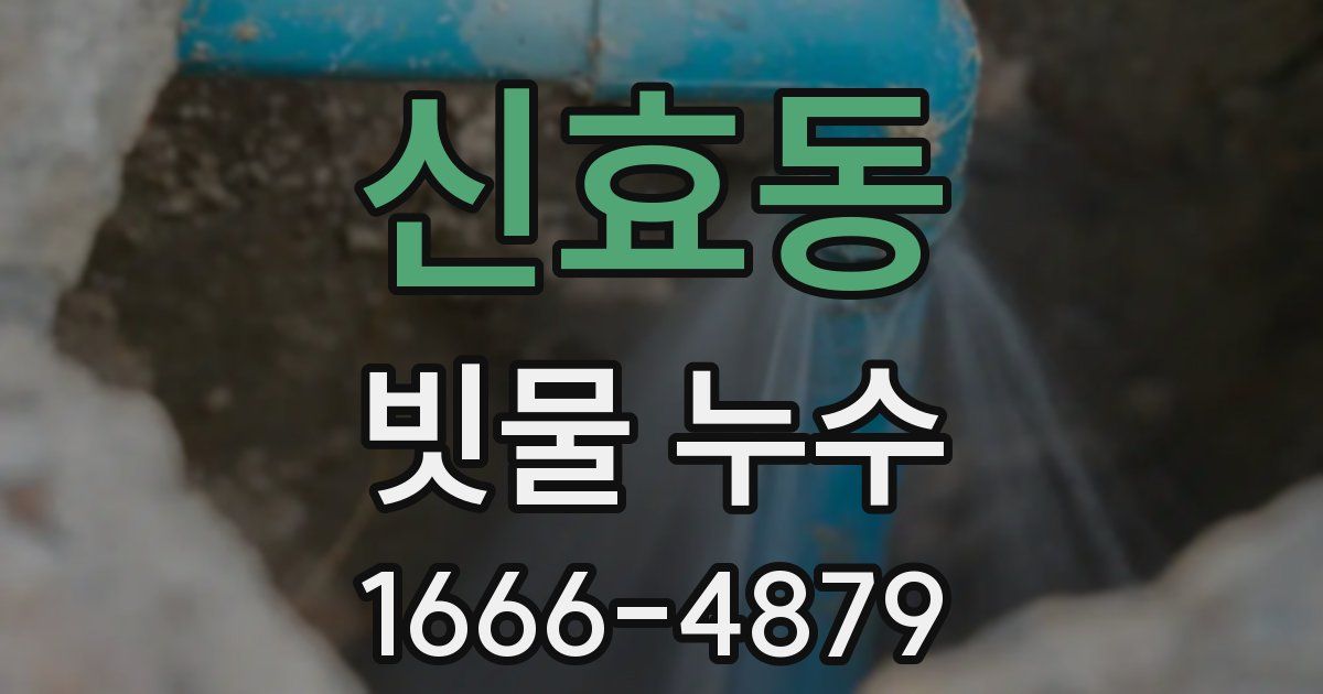 신효동 빗물 누수