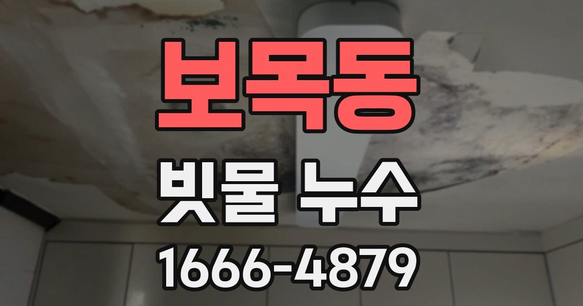 보목동 빗물 누수