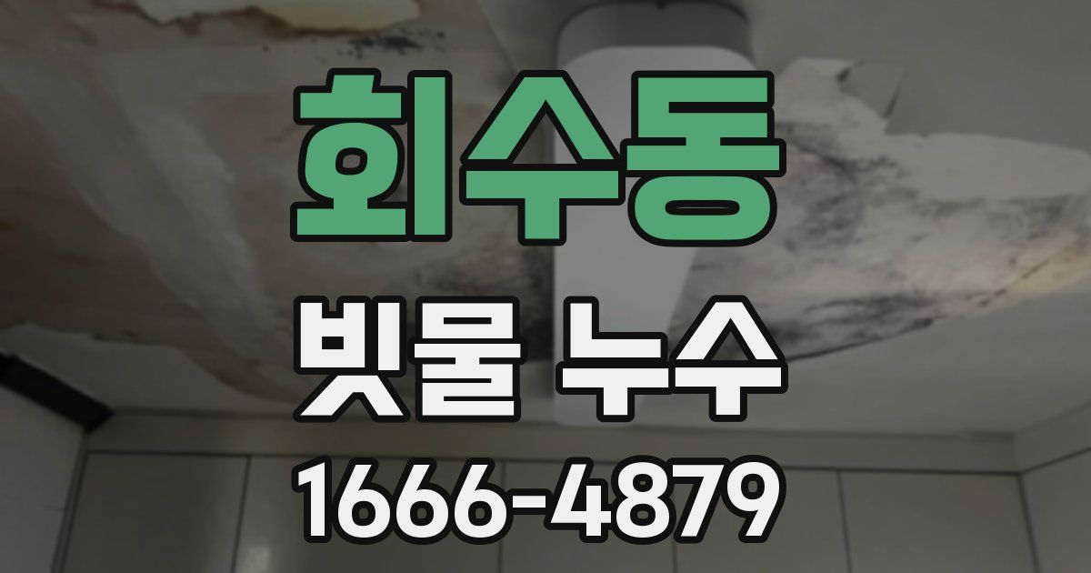 회수동 빗물 누수