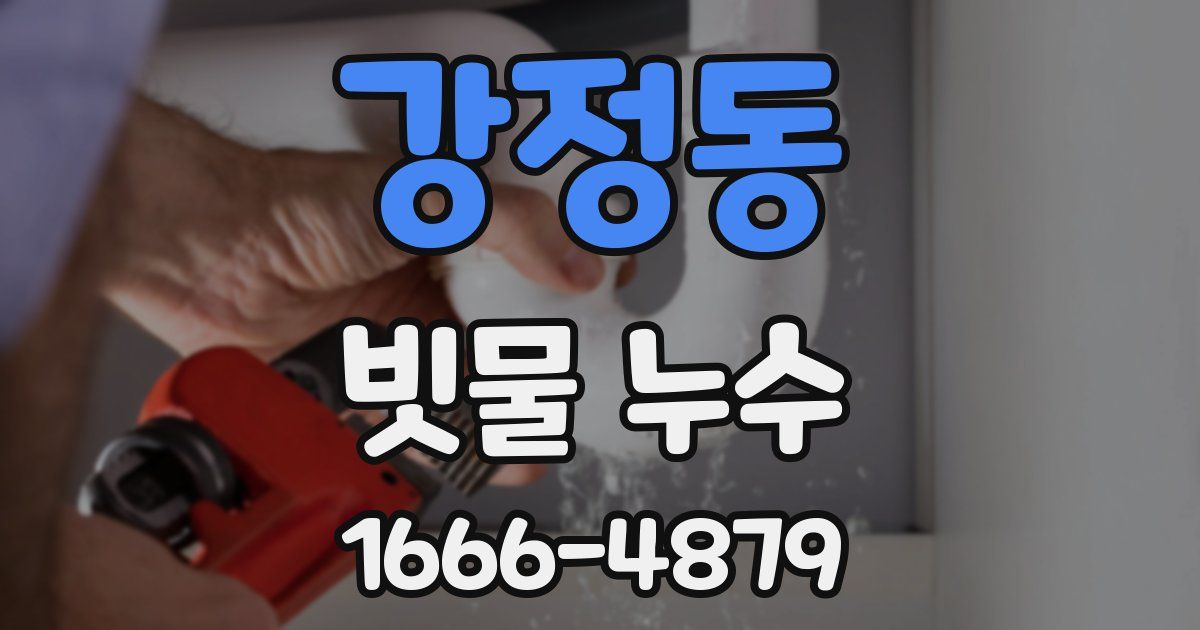 강정동 빗물 누수