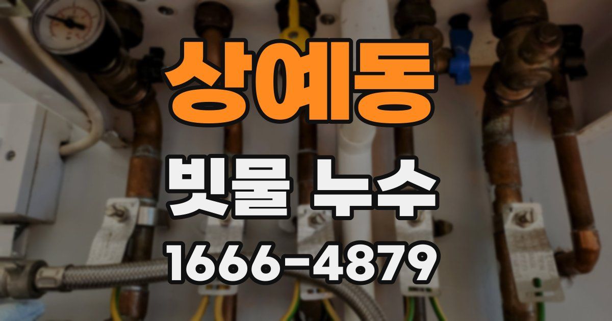 상예동 빗물 누수