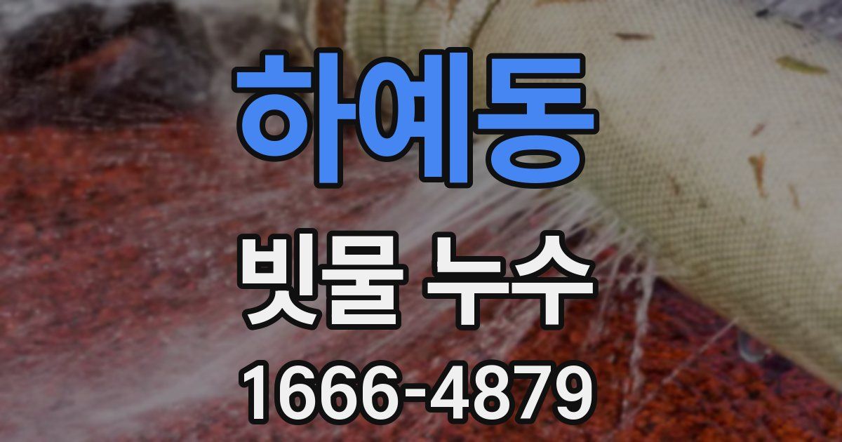 하예동 빗물 누수