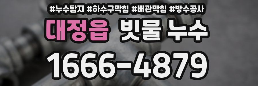 대정읍 빗물 누수