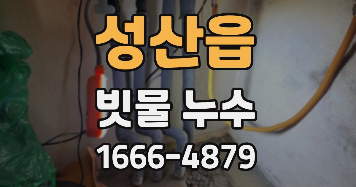 성산읍 빗물 누수