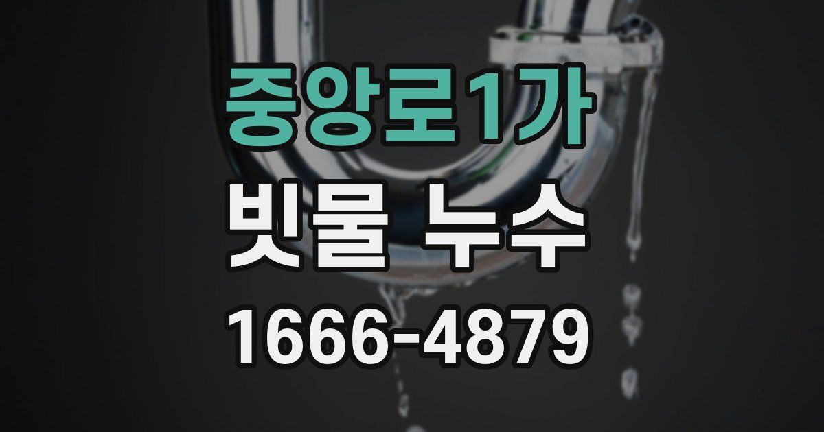 중앙로1가 빗물 누수