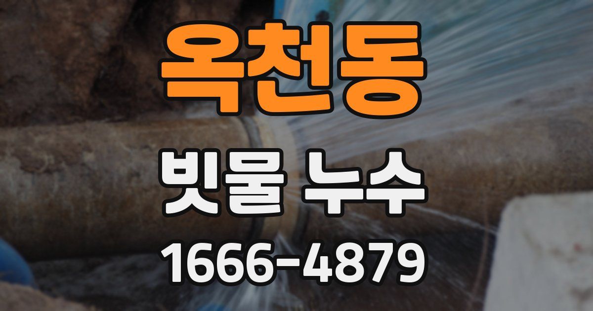 옥천동 빗물 누수