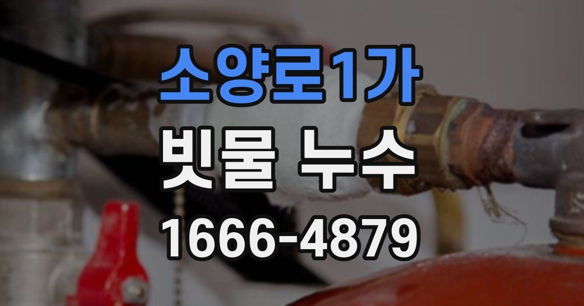 소양로1가 빗물 누수