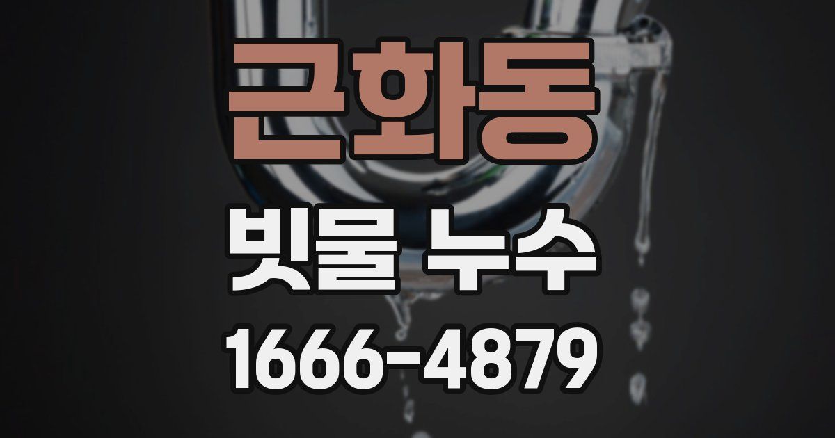 근화동 빗물 누수