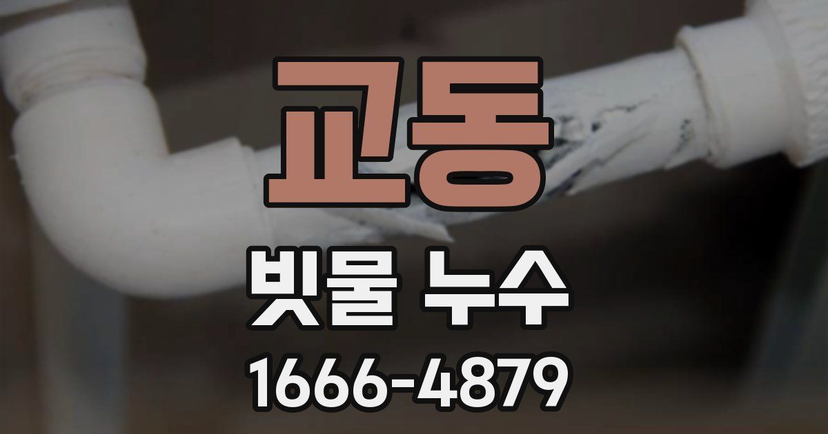교동 빗물 누수