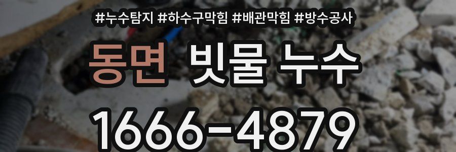 동면 빗물 누수