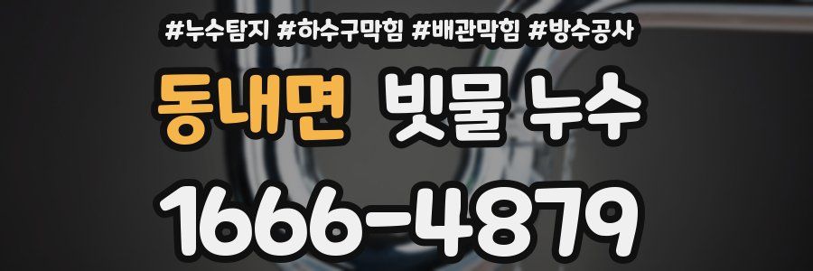 동내면 빗물 누수