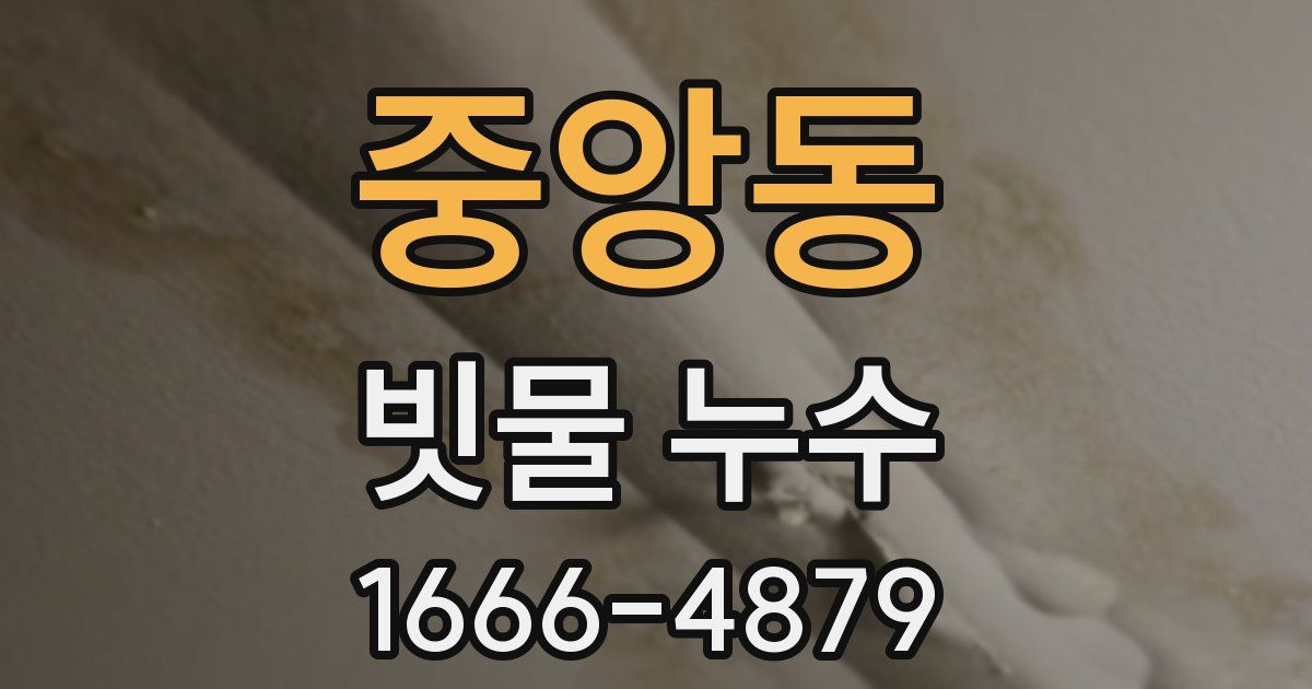 중앙동 빗물 누수