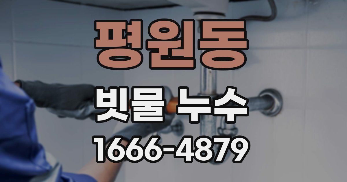 평원동 빗물 누수