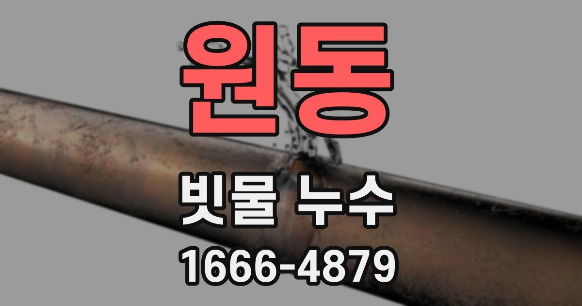 원동 빗물 누수