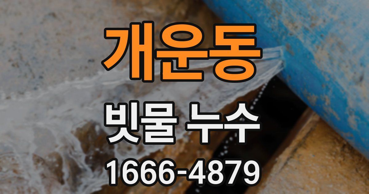 개운동 빗물 누수