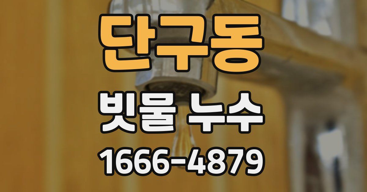 단구동 빗물 누수