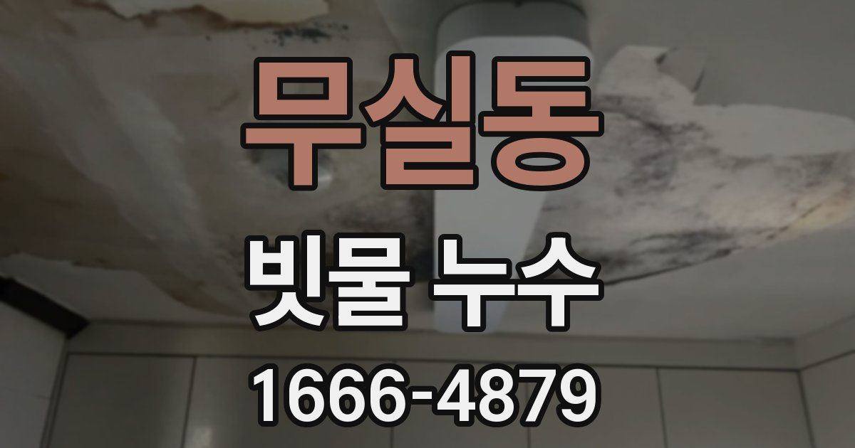 무실동 빗물 누수