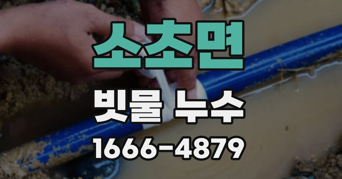 소초면 빗물 누수