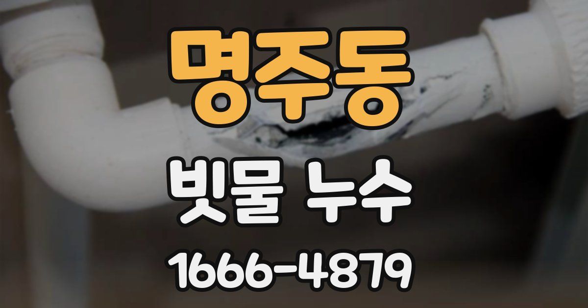 명주동 빗물 누수