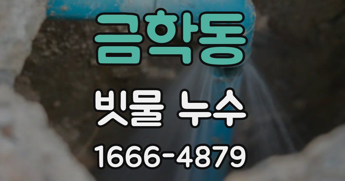 금학동 빗물 누수