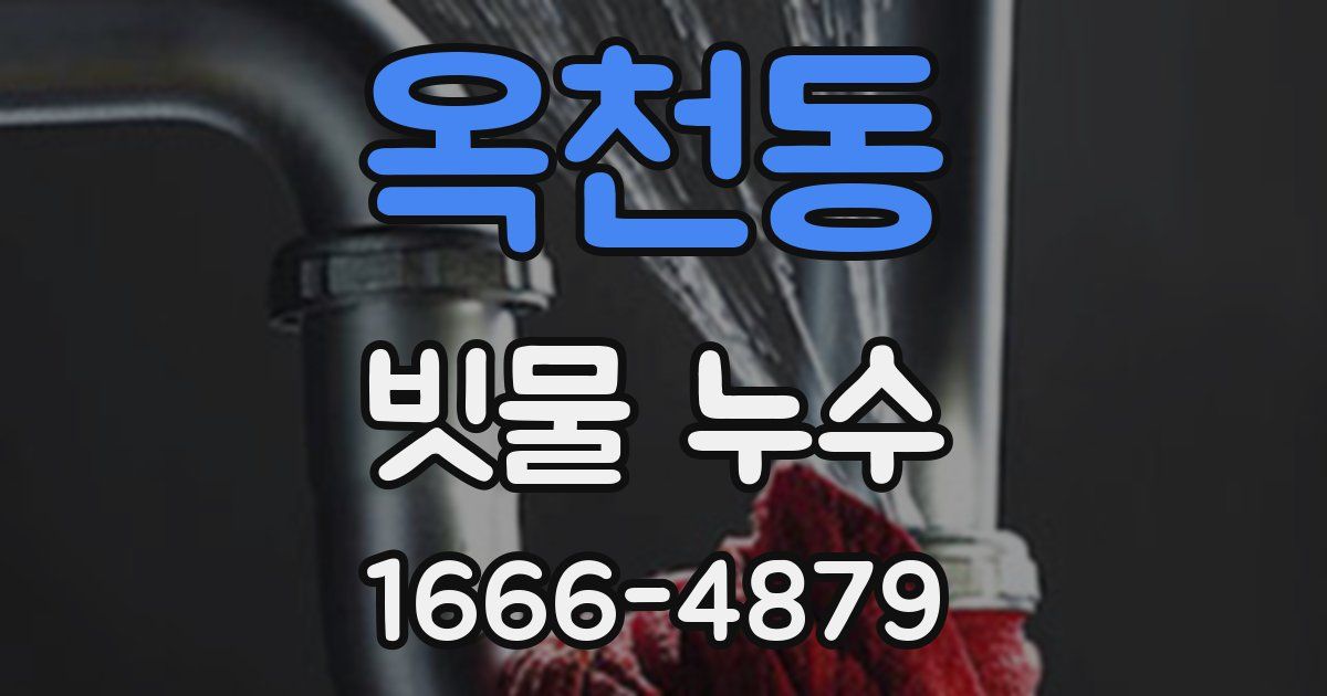 옥천동 빗물 누수