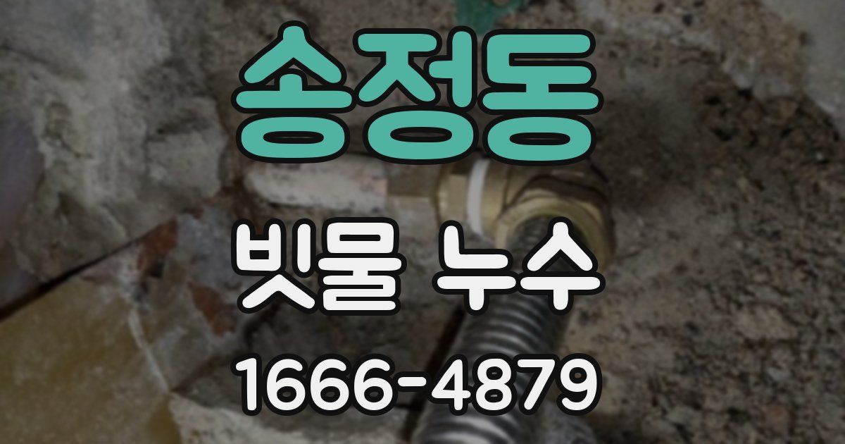 송정동 빗물 누수