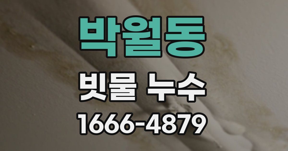 박월동 빗물 누수
