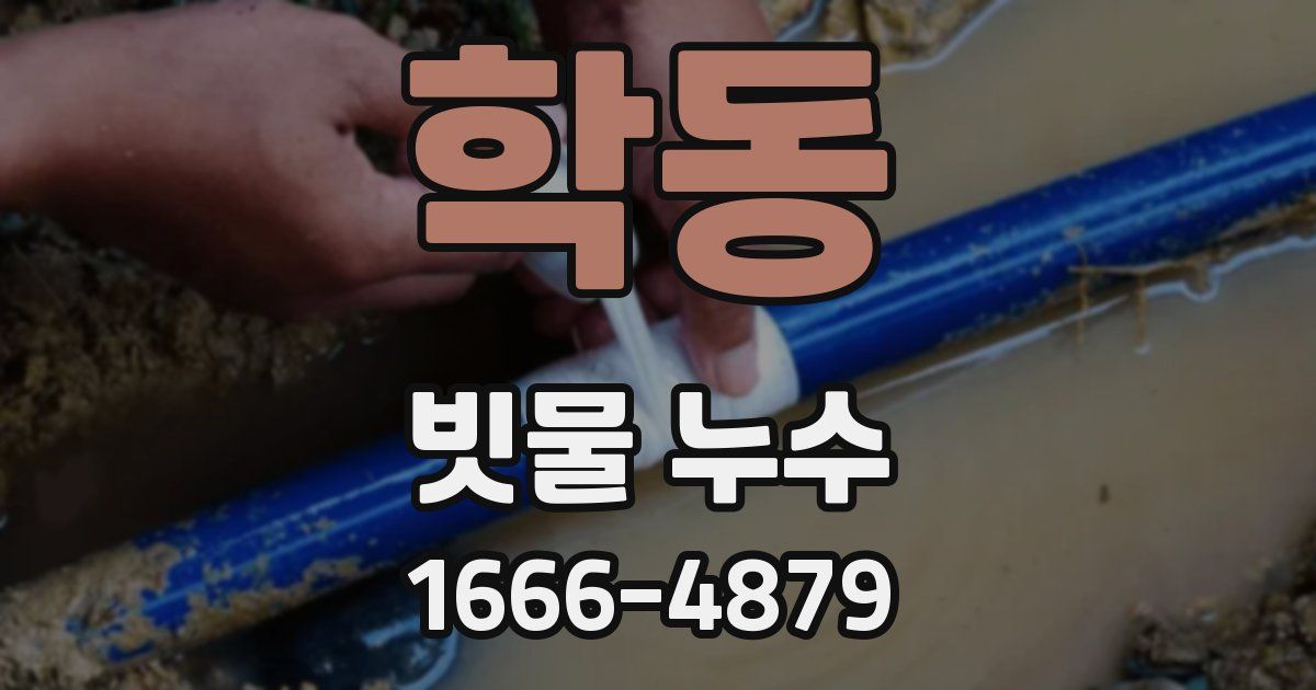 학동 빗물 누수