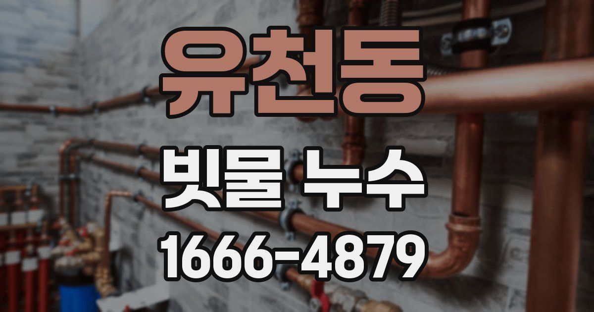 유천동 빗물 누수
