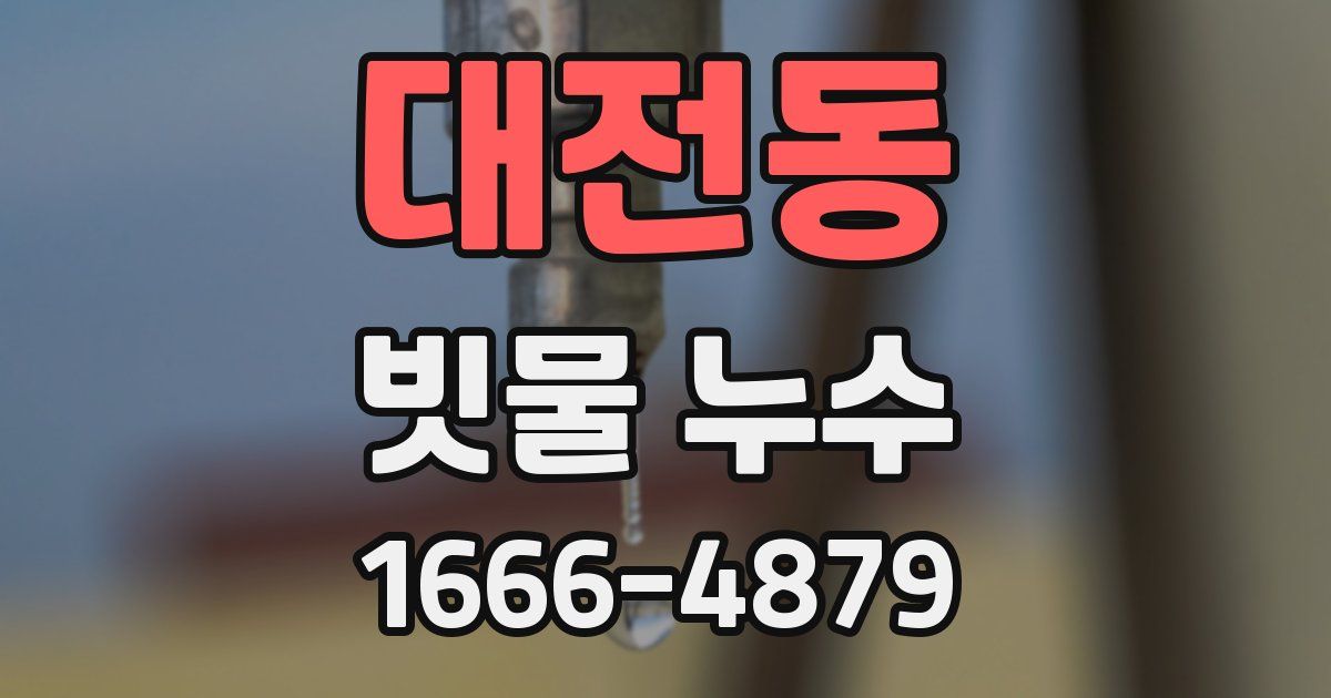 대전동 빗물 누수