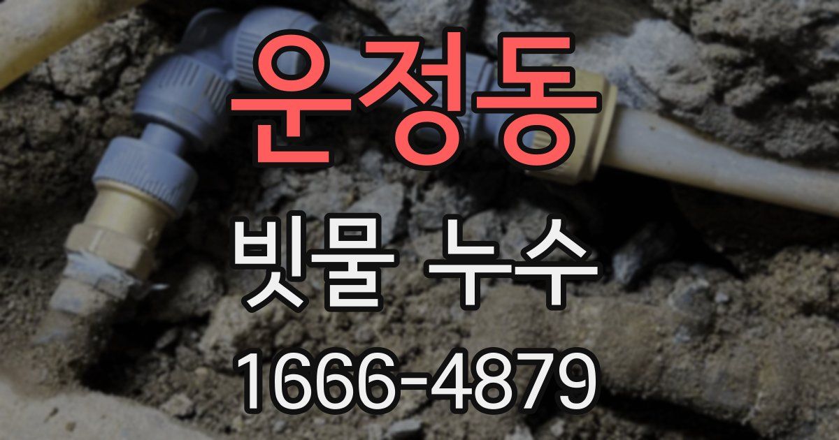 운정동 빗물 누수