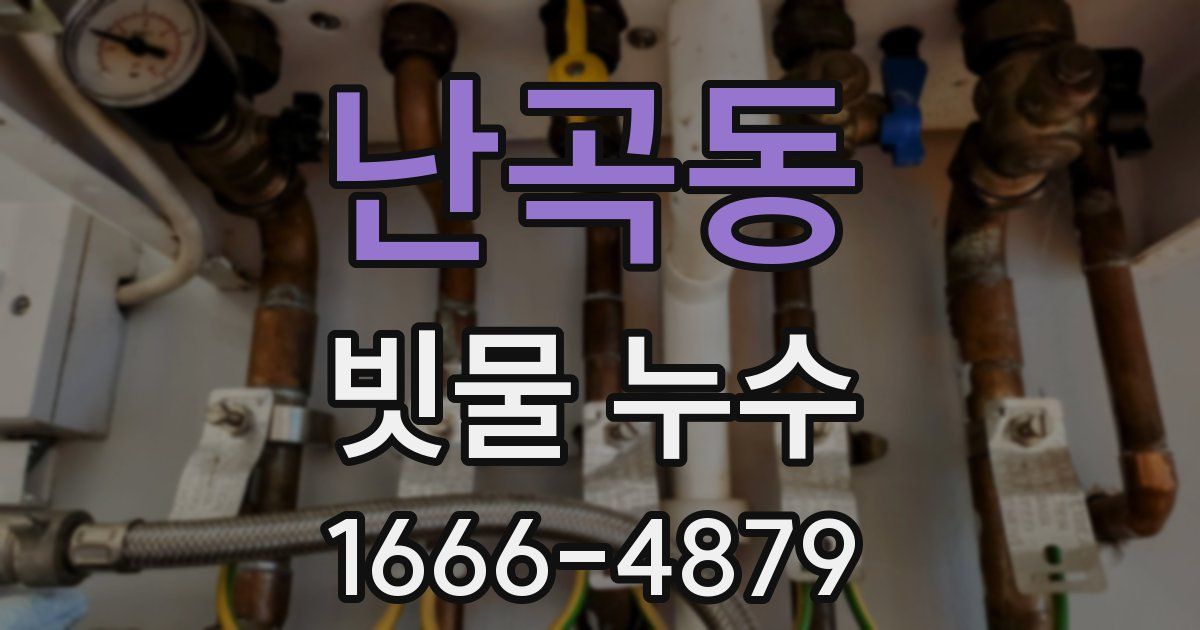 난곡동 빗물 누수