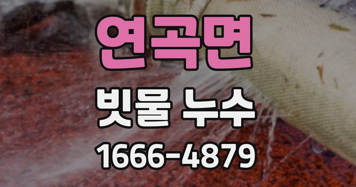 연곡면 빗물 누수