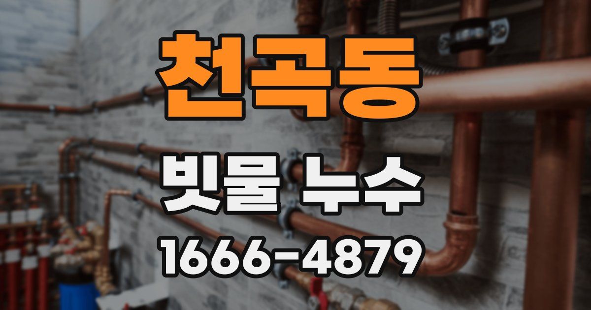 천곡동 빗물 누수