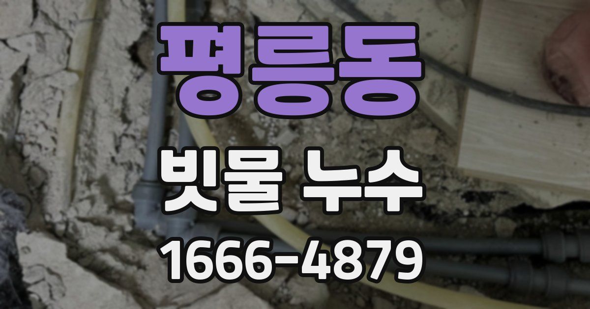 평릉동 빗물 누수