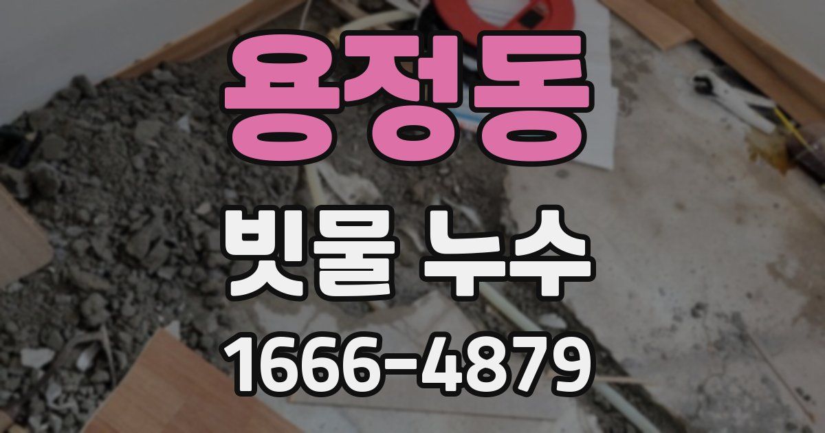 용정동 빗물 누수