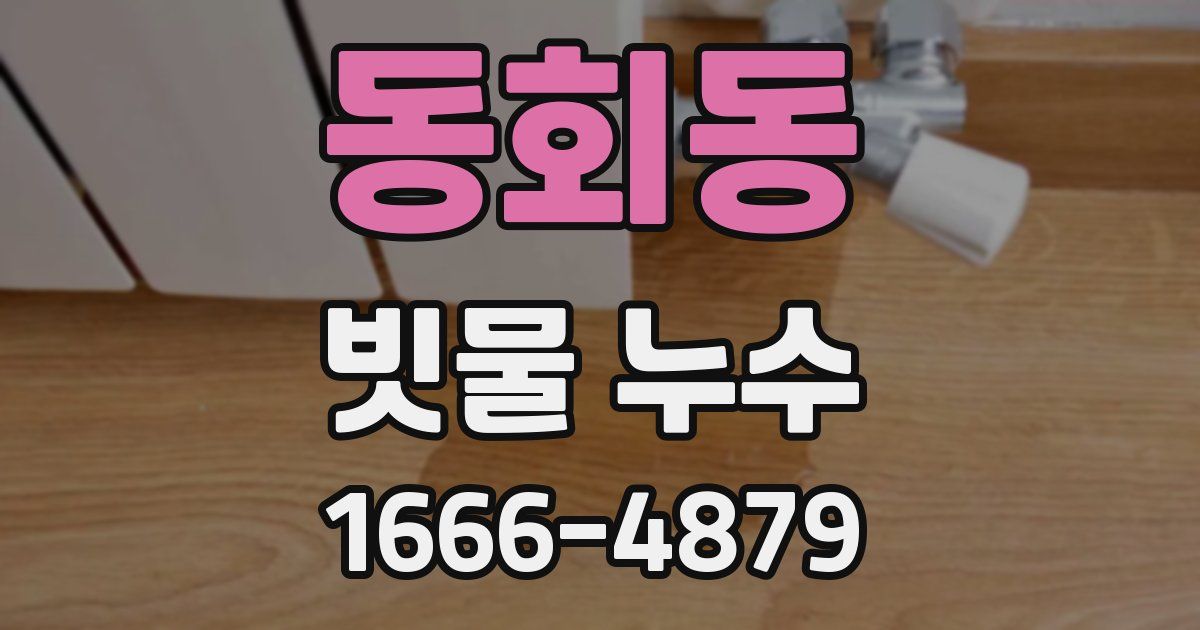 동회동 빗물 누수