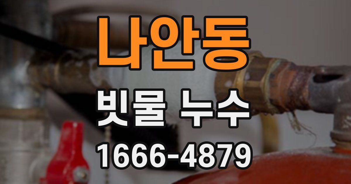나안동 빗물 누수