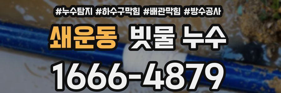 쇄운동 빗물 누수