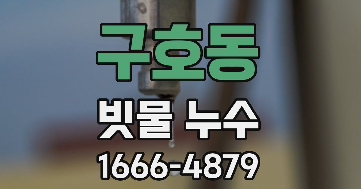 구호동 빗물 누수