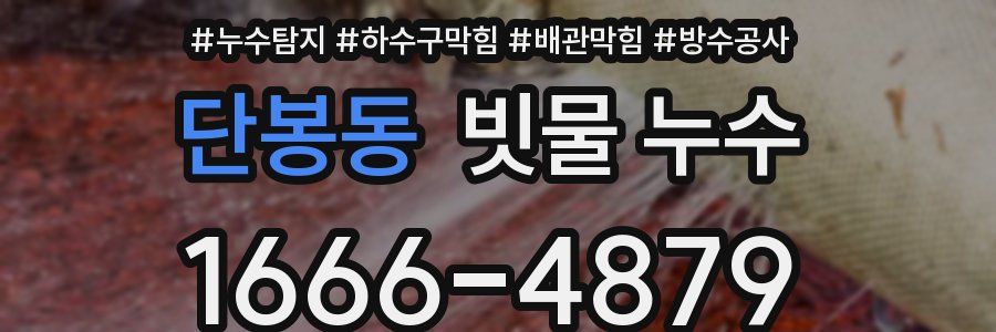 단봉동 빗물 누수