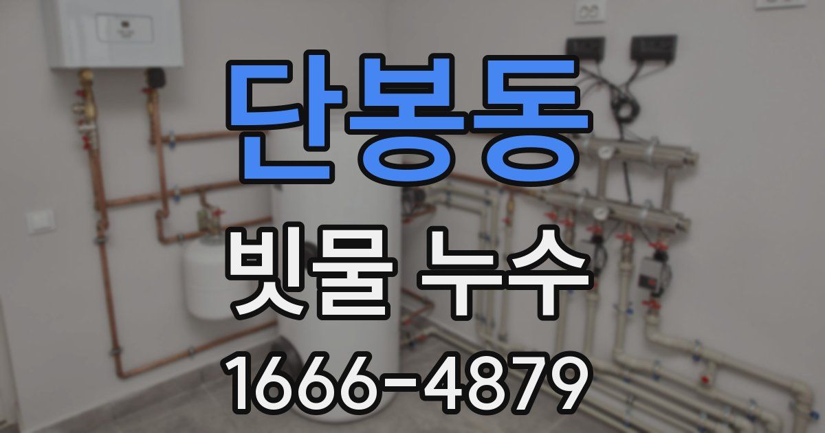 단봉동 빗물 누수